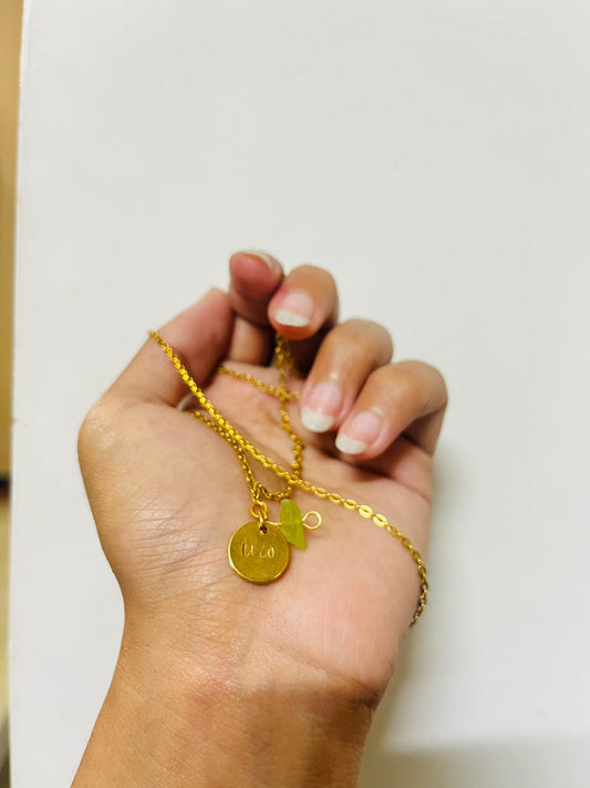 Engraved Coin Pendant