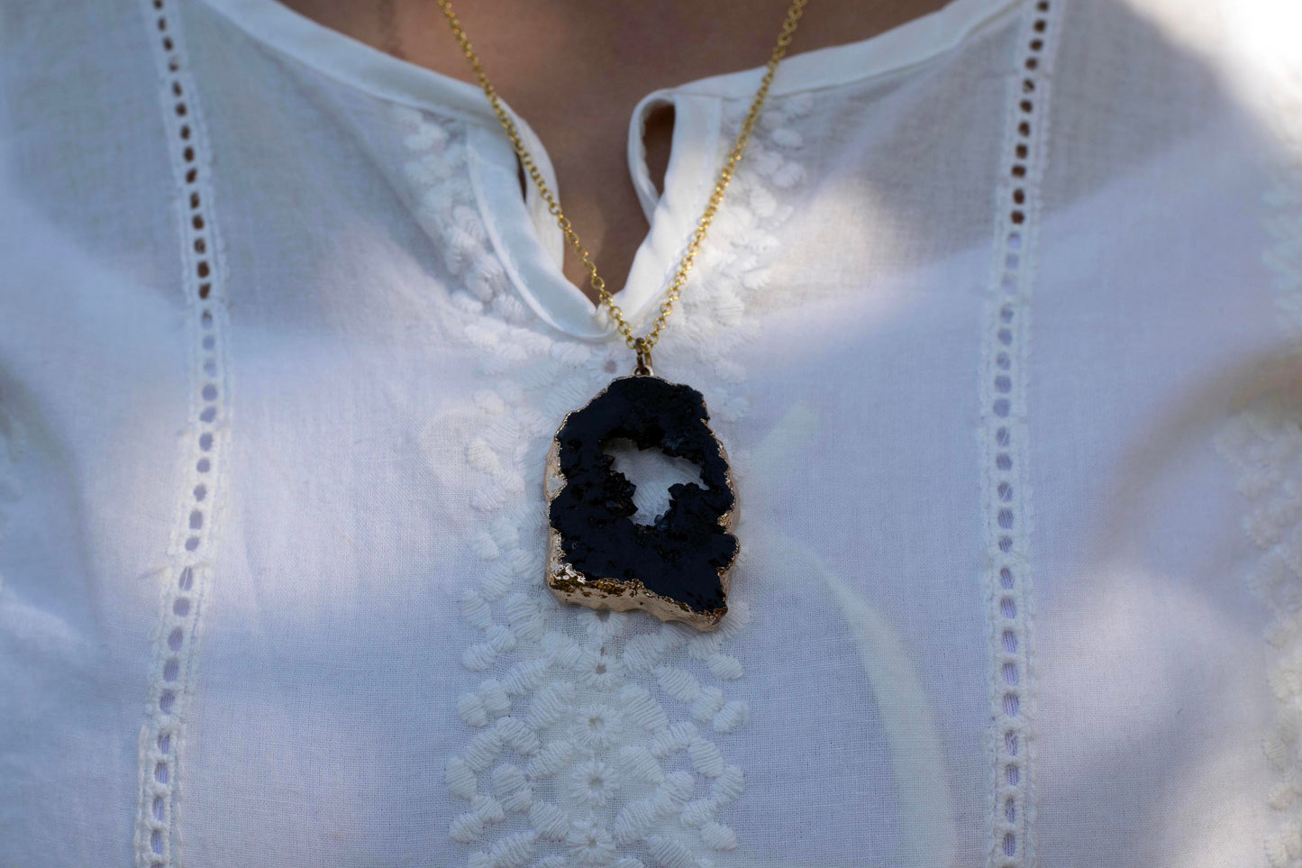 Irregular Druzy Agate Pendants