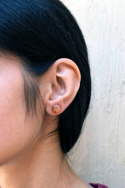 Tumbled Natural Stone Ear Studs