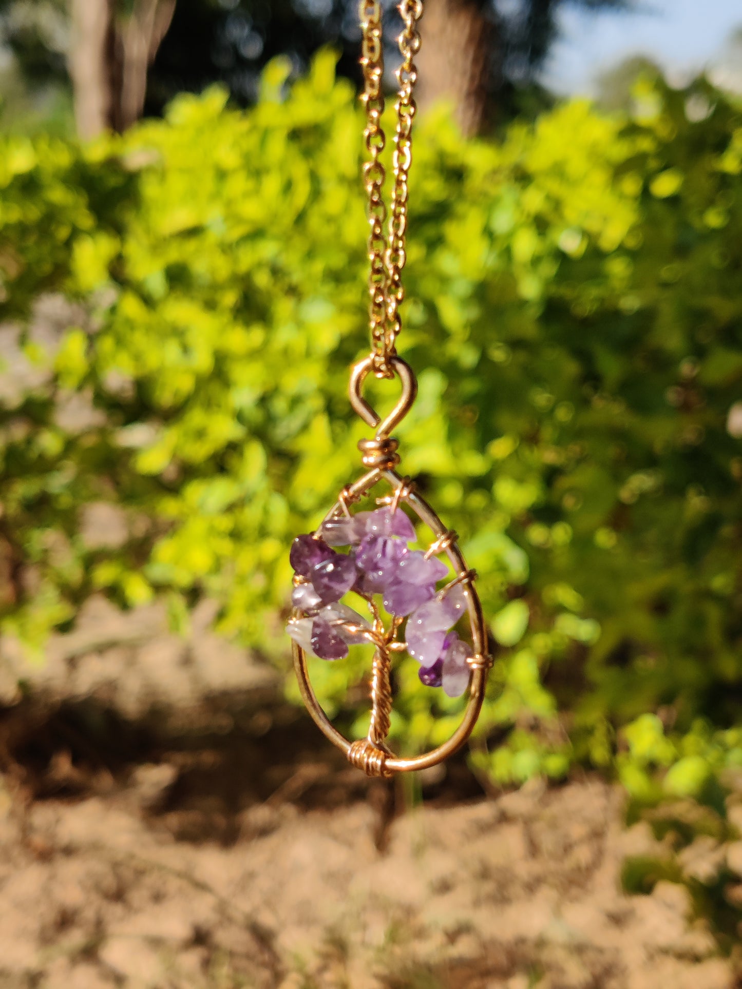 Gravel Stone Tree of Life Pendant