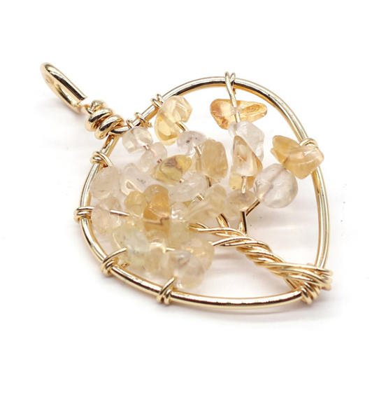 Gravel Stone Tree of Life Pendant