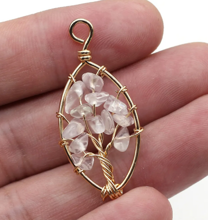 Gravel Stone Tree of Life Pendant