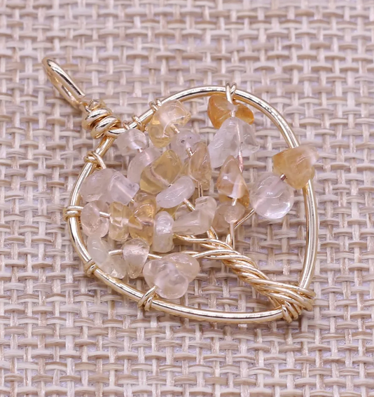 Gravel Stone Tree of Life Pendant