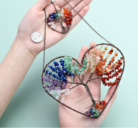 Tree of Life Healing Crystal Wall Hanging