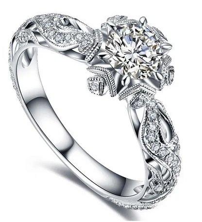 Wedding/Engagement Ring 925 Silver Sterling