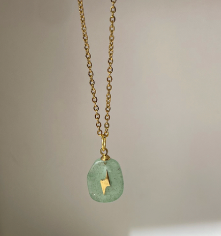 Geometric Style Natural Stone Pendant