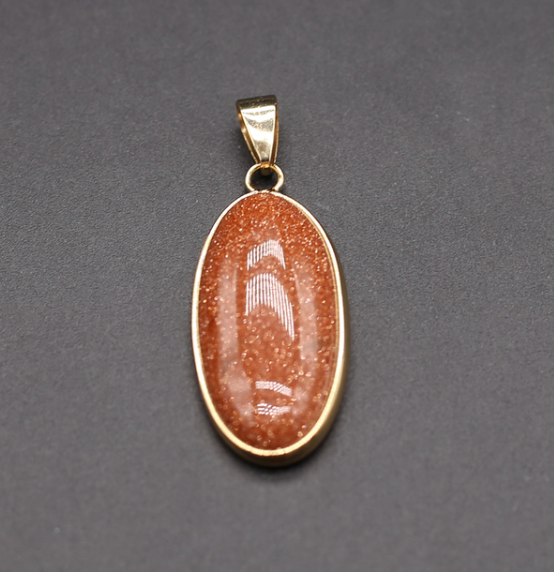 Natural Stone Gold Plated Pendant