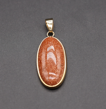 Natural Stone Gold Plated Pendant