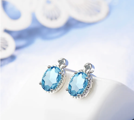 Sky Blue Topaz Earrings