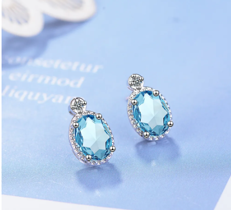 Sky Blue Topaz Earrings