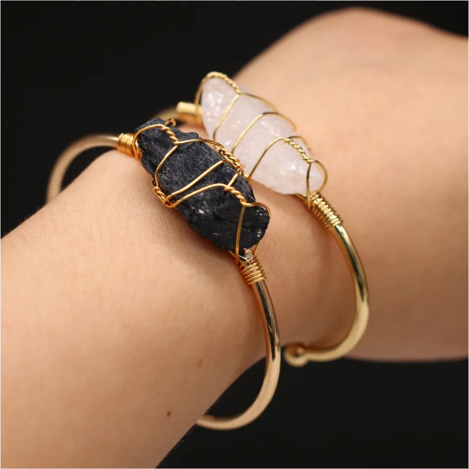 Tourmaline Wire Wrapped Bracelet