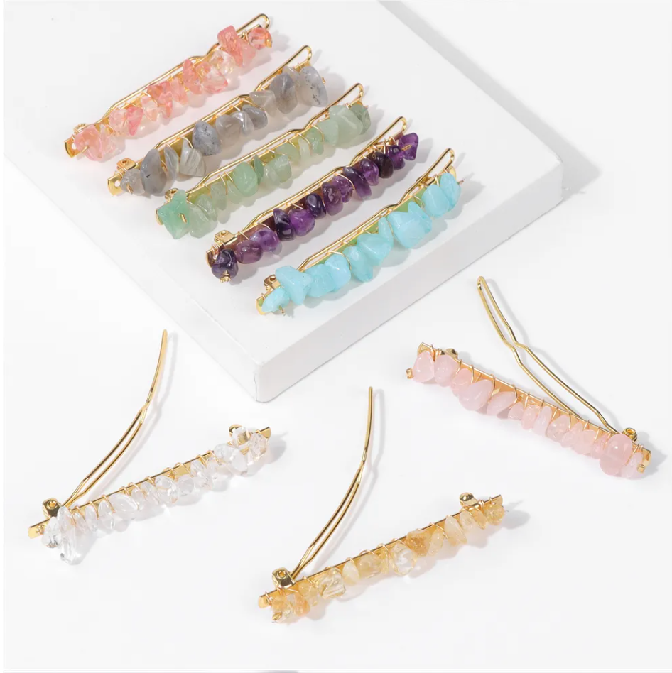 Gemstone Hair Pins