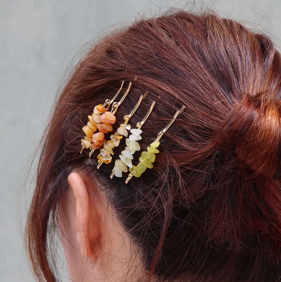 Gemstone Hair Pins