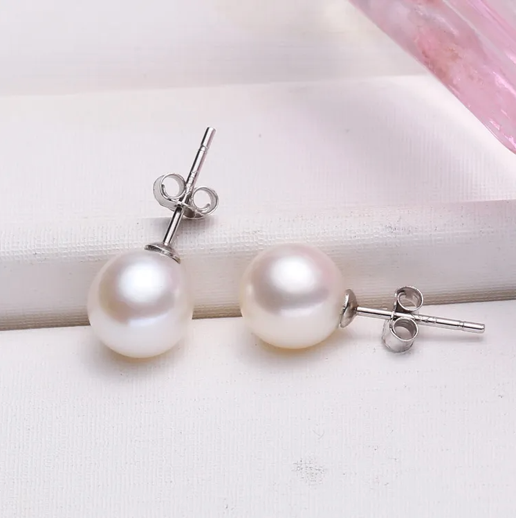 Pearl Studs 925 Silver Sterling