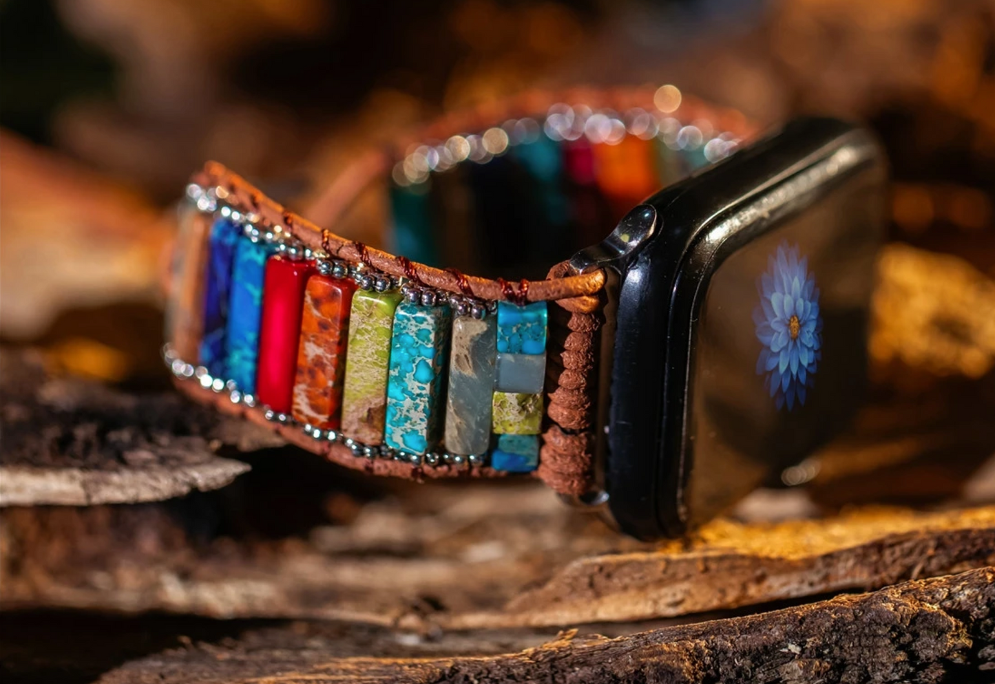 Chakra Natural Stone Handmade Apple Watch Strap