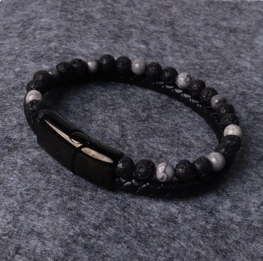 Agate Leather bracelet